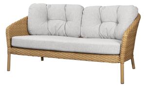 Cane-line 2-místná pohovka Ocean Large, Cane-line, 155x90x73 cm, rám hliník, výplet umělý ratan barva natural, bez polstrů