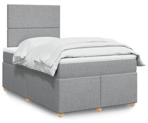 Box spring postel s matrací světle šedá 120 x 200 cm textil 3291240