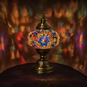 Krásy Orientu Orientální skleněná mozaiková lampa Yildiz - stoln