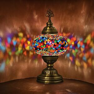 Krásy Orientu Orientální skleněná mozaiková stolní lampa Esma - ø skla 16 cm