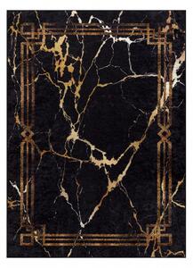 Makro Abra Kusový koberec pratelný MIRO 51333.801 Mramor protiskluzový černý zlatý Rozměr: 120x170 cm
