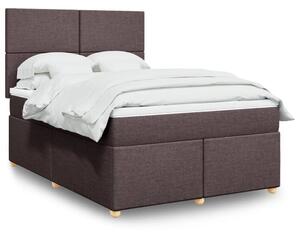 Box spring postel s matrací tmavě hnědá 140x190 cm textil 3291271
