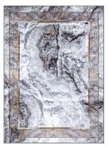 Makro Abra Kusový koberec pratelný MIRO 51278.812 Mramor Řecký vzor protiskluzový šedý zlatý Rozměr: 140x190 cm