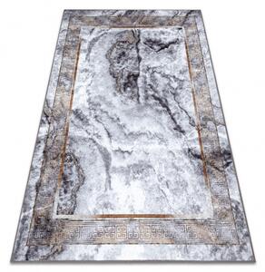 Makro Abra Kusový koberec pratelný MIRO 51278.812 Mramor Řecký vzor protiskluzový šedý zlatý Rozměr: 140x190 cm