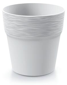 PROSPERPLAST Květináč - FURU, varianta I Průměr: 12,2 cm, Barva: bílá