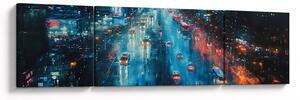 Obraz - Velkoměsto, olejomalba (170x50 cm)
