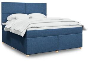 Box spring postel s matrací modrá 180x200 cm textil 3291358