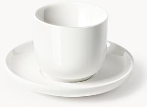 Porcelánové pohárky na espresso s podšálky Nessa, 4 ks