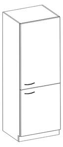 Vysoká skříň kuchyňská 40x210 cm 01 - VISION - Bílá lesklá / Dub lancelot