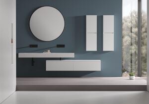 CERANO - Koupelnové zrcadlo Vado, kovový rám - černá matná - Ø 80 cm