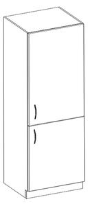 Vysoká skříň kuchyňská 40x210 cm 01 - VISION - Bílá lesklá / Dub lancelot