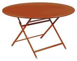 Oranžový kovový skládací stůl Fermob Caractére 128 cm