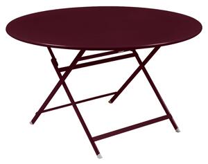 Třešňově červený kovový skládací stůl Fermob Caractére 128 cm