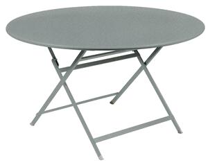 Popelově šedý kovový skládací stůl Fermob Caractére 128 cm