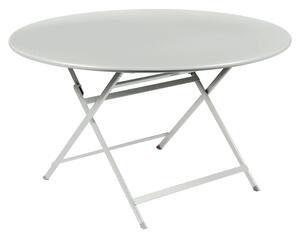 Světle šedý kovový skládací stůl Fermob Caractére 128 cm