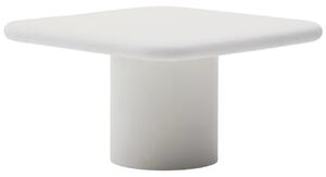 Bílý cementový zahradní jídelní stůl Kave Home Addaia 135 x 135 cm