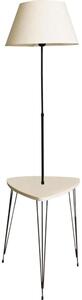 Stojací lampa se stolkem 1xE27/40W/230V černá/krémová