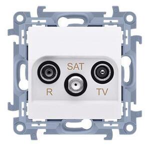 Zásuvka RTV-SAT Simon 10 koncová modul bílá
