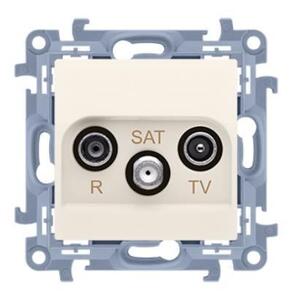Zásuvka RTV-SAT Simon 10 koncová modul béžová