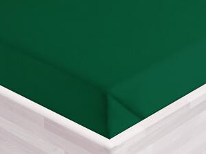 Biante Bavlněné prostěradlo/plachta Moni MOD-514 Tmavě zelené 140 x 240 cm