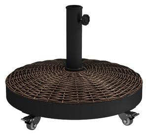 Podstavec na slunečník Outsunny s hmotností 50 lb a 4 kolečky - Ø 52 x 41H cm - Bronzový | Aosom