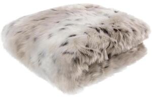 Plyšový pléd z umělé kožešiny ve vzhledu sněžného leoparda Skins