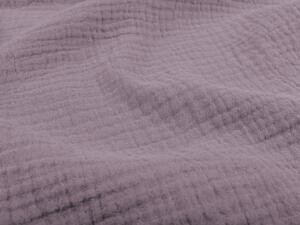 Biante Dětské mušelínové povlečení do postýlky Nature MSN-013 Pastelově fialové Do postýlky 100x135 a 40x60 cm