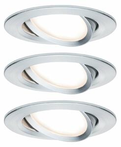 Paulmann vestavné svítidlo LED Coin Slim IP23 kruhové 6,8W hliník 3ks sada stmívatelné a nastavitelné 939.03 P 93903