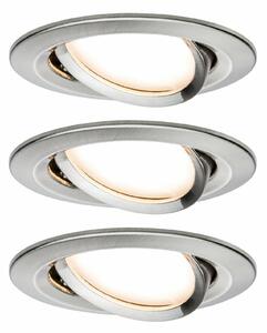 PAULMANN SmartHome Zigbee vestavná svítidla sada LED Coin Nova Plus 3x6,5W stmívatelné kruhové kov kartáčovaný 929.59 P 92959