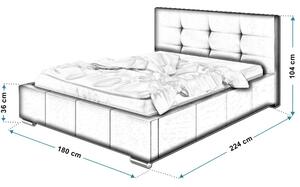 Elegantní postel Diet 160x200 cm Madryt 920