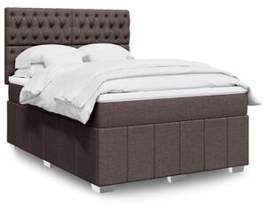 Box spring postel s matrací tmavě hnědá 140x200 cm textil 3291701