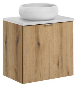 Comad Koupelnová skříňka s deskovým umyvadlem set Nova Oak 60 dub coast evoke/bílá