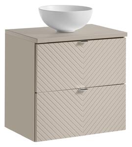Comad Koupelnová skříňka s deskovým umyvadlem Viva Cashmere II. 60 kašmír