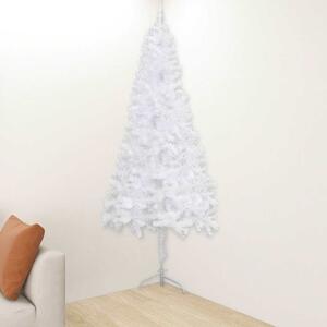 Rohový umělý vánoční stromek bílý 240 cm PVC 329171