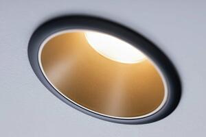 PAULMANN Vestavné svítidlo LED Cole 6,5W černá/zlatá mat 3-krokové-stmívatelné 2700K teplá bílá 934.03