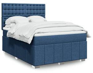 Box spring postel s matrací modrá 140x200 cm textil 3291711