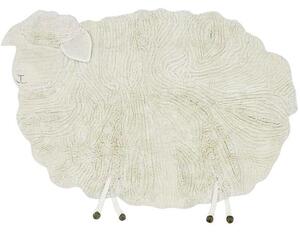 Ručně tkaný dětský vlněný koberec se strukturovaným povrchem Sheep
