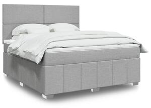 Box spring postel s matrací světle šedá 180 x 200 cm textil 3291740