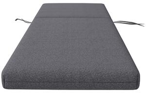 Outsunny Sada 2 polstrů na sluneční lehátko s upevňovacími pásy do zahrady - 190,5L x 58,4W x 7H cm šedá | Aosom
