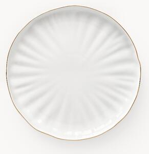 Porcelánové mělké talíře s reliéfem Sali, 2 ks