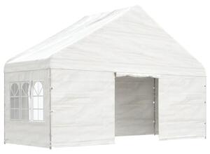 Altán se střechou bílý 5,88 x 2,23 x 3,75 m polyethylen