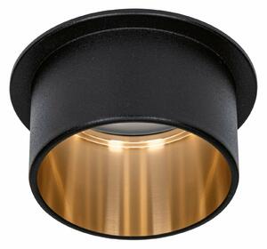 PAULMANN Vestavné svítidlo LED Gil 6W černá mat zlatá IP44 2.700K 3-krokové-stmívatelné 933.78