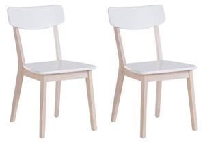 Sada dvou jídelních židlí bílá SANTOS