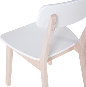 Sada 2 jídelních židlí bílé SANTOS