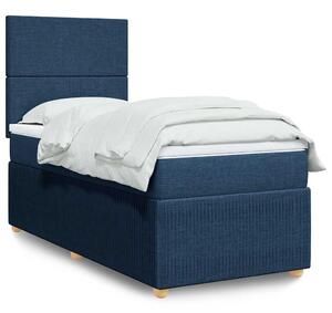 Box spring postel s matrací modrá 80x200 cm textil 3291882