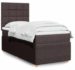 Box spring postel s matrací tmavě hnědá 80x200 cm textil 3291886