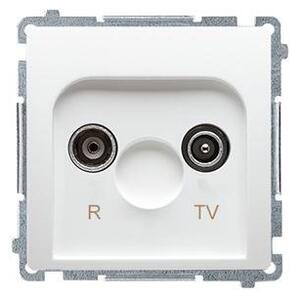 Zásuvka RTV Simon Basic koncová modul 1dB bílá