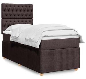 Box spring postel s matrací tmavě hnědá 80x200 cm textil 3291893