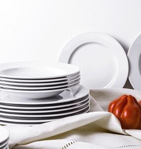 Konsimo Porcelánový jídelní servis MUSCARI 18 ks/pro 6 osob bílý