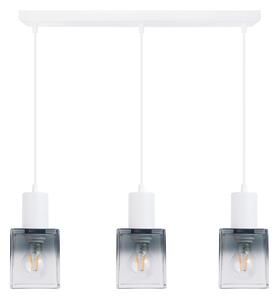 Light for home - Bílé závěsné svítidlo na liště s hranatými stínidly 60603 "Roberto", 3x60W, E27, Bílá